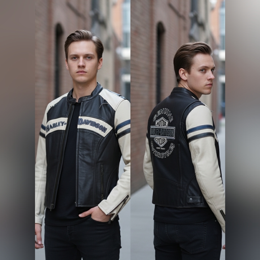 HARLEY-DAVIDSON GENUINE LEATHER MOTOR JACKET‎ (UNISEX)